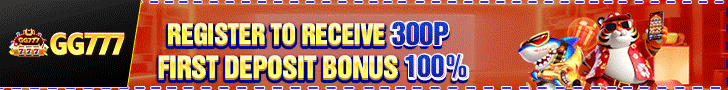 GG777 register to receive 300P first deposit bonus banner